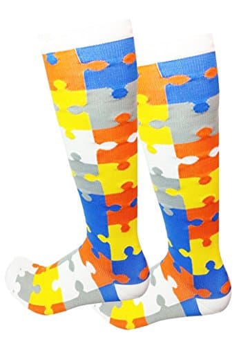 Biscayne Jigsaw Puzzle Graduated 20-30 mmHG Compression Recovery Socks (S/M)