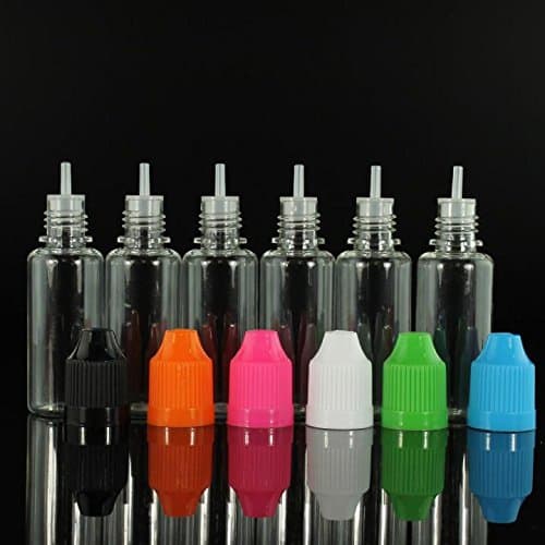 15ml Empty Plastic Childproof Cap E-juice E-liquid Dropper Bottle (5, Assorted Colors)