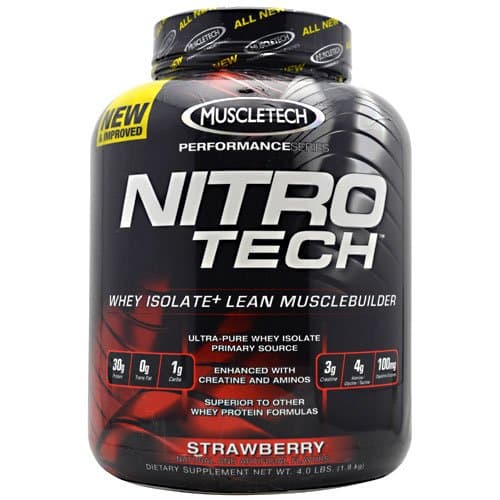 Muscletech Nitrotech Performance Series Vanilla, 4 Pounds (Strawberry)