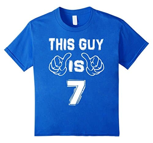 Kids This Guy Is 7 Years Old Funny 7th Birthday T-Shirt 8 Royal Blue
