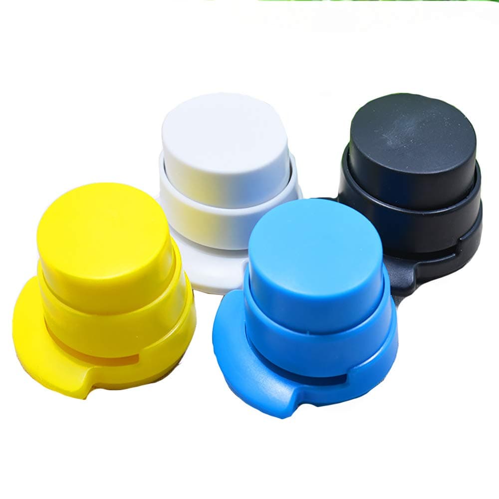 Portable Mini Stapleless Stapler Paper Binding Binder Paperclip for Office Home (Random Color)
