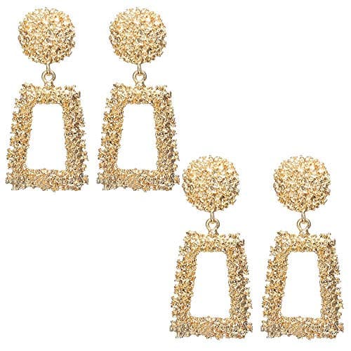 Geometric Dangle Earrings Drop Round Hoops Ear Studs Simple Tassel Dangling Earrings Cuffs Women Girls Birthday Gift Long Trendy Minimalist Charms Jewelry