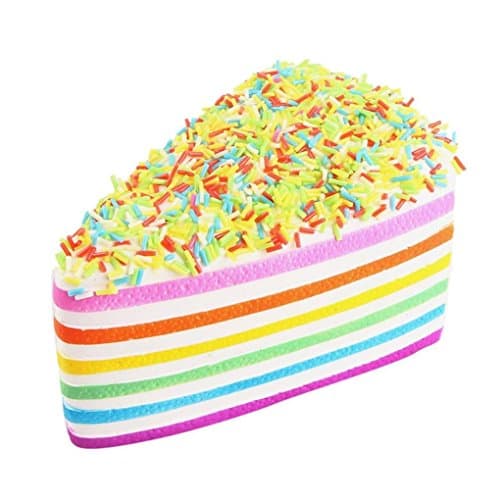 Yeng 1 Piece Jumbo Random Slow Rising Rainbow Cream Cake Squishy Squeeze Toy Hand Pillow Kids Gift Party Decoration