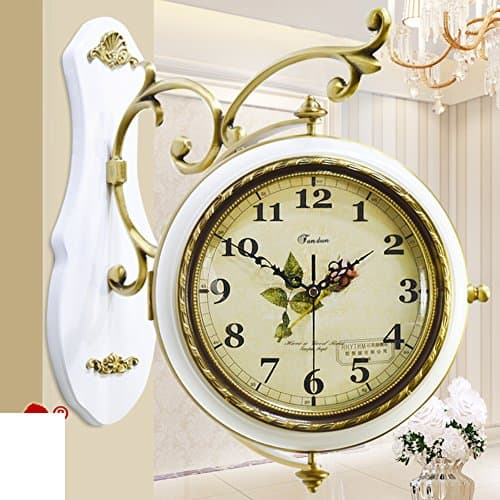 European-style Living Room Wall Clock-brass/Modern Creative Clock Mute-B 20inch