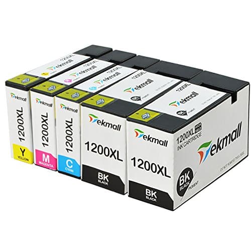 TekMall PGI-1200XL 5 Pack Replacement High Yield Ink Cartridges,Compatible with Maxify MB2320 MB2020 MB2350 MB2050 MB2120 MB2720 Printers(1Set+1BLK)