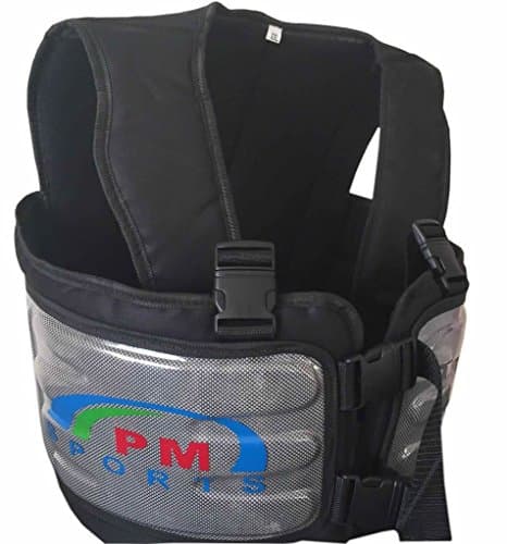 Carbon Kevlar karting/Racing Rib Protector with Adjustable Straps - Black