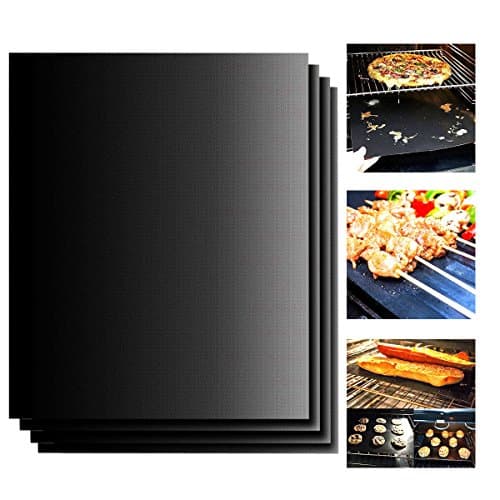 Non-stick Reusable Barbecue Grill Mat Baking 13"x 15.75" for Charcoal, Electric and Gas Grill (5)