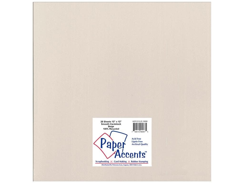 Cardstock Smooth 12x12 74# Beige 25 Sheets