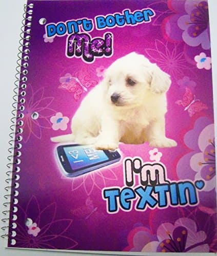 iDimension Poly Lenticular Cover Notebook ~ Don't Bother Me I'm Textin (70 Sheets, 140 Pages; 8" x 10.5")