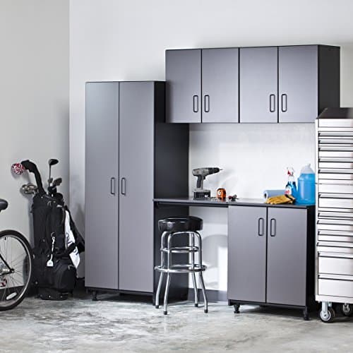 Tuff Stor Two Door Hanging Wall Unit, Charcoal Grey