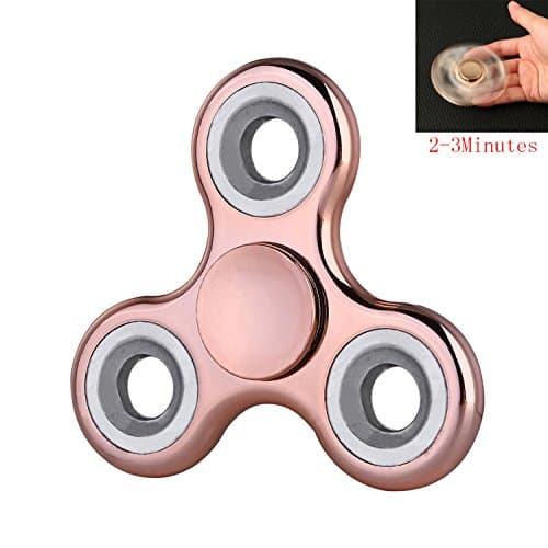 Hanputai Fidget Spinner Toy with High Speed and Silent Hand Spinner Perfect for ADD ADHD Anxiety and Autism Adult Children(Rose Gold)