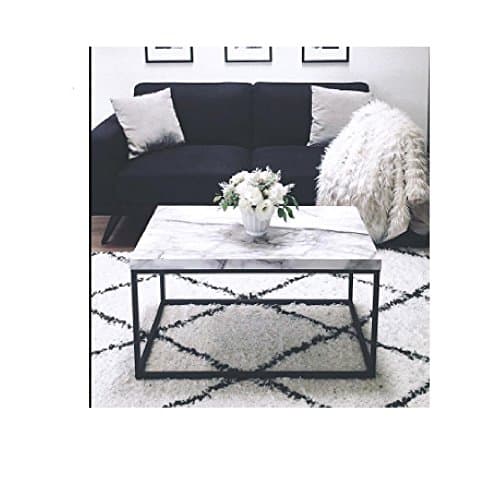 Marble Coffee Table Tray Faux Modern End Table Medieval Console Cocktail &amp; eBook by OISTRIA