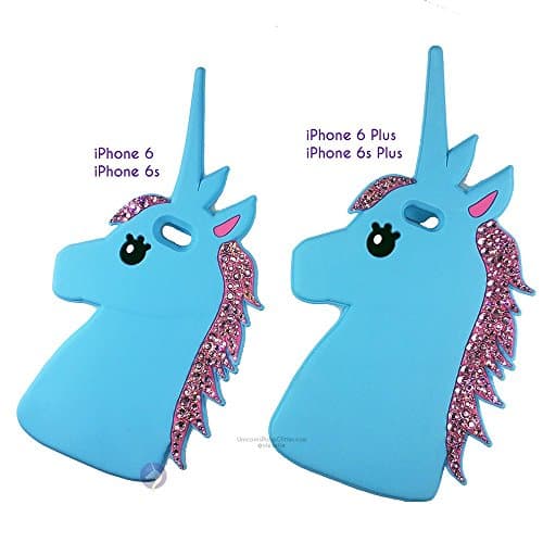 Handcrafted Unicorn BLING Phone Case - 3D Silicone Rubber for iPhone 6 / iPhone 6s and iPhone 6 Plus / iPhone 6s Plus