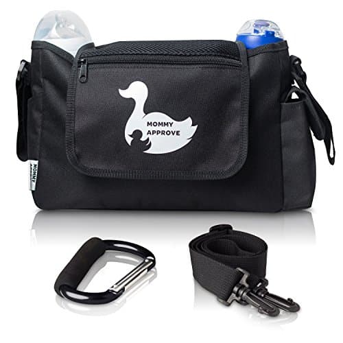 Top Rated Stroller Organizer Bag With Bonus Large Hook - Universal Fit to Any Stroller, Top Quality Bag with Adjustable Velcro Straps, Cool Smart Design for All Baby Accessories 