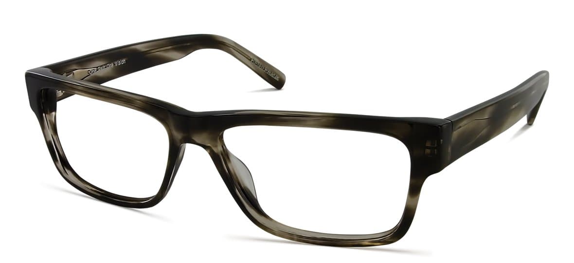 Benji Frank Washington Large 56mm Rectangle Square Vintage Retro Classic Eyeglasses Mens Black Gray (GreyStone)