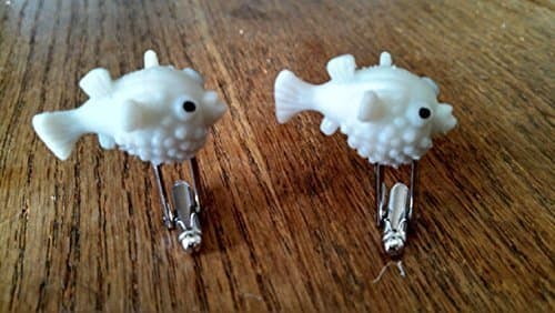 Glow in the Dark Puffer Fish Cufflinks