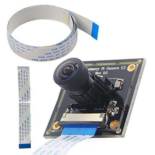 For Raspberry PI Wide Angle 160° Fisheye Lens HD Camera Module, Haiworld New Version 5MP Webcam + 100cm Extension Cable For PI 3 B Model &amp; 2 B B+