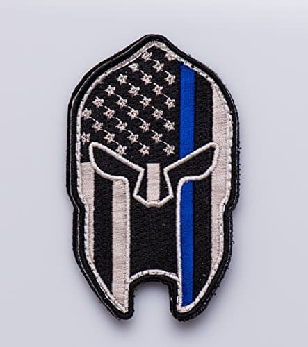 Thin Blue Line Spartan Velcro Police Morale Patch