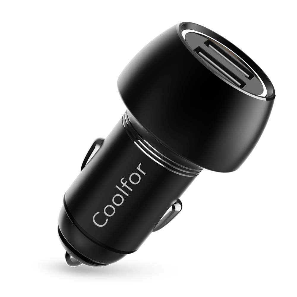 Fast USB Car Charger Adapter, COOLFOR Quick Charge 3.0 36W Aluminum Car Charger for iPhone Xs/XS Max/XR/X/8/7,iPad Pro/Air 2,Samsung Galaxy S9/S8/S7/S6 Edge,Google Pixel,LG and More,Black