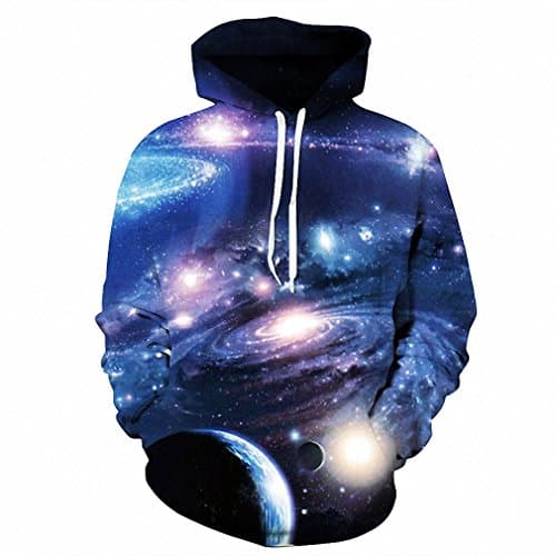 Solpai Unisex 3D Digital Printed Graphic Pullover Hooded Sweatshirts Spring Autumn Men women Thin Sweatshirts With Hat 3d Print The Blue Galaxy Hooded Hoodies Tops Pullovers