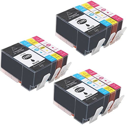 Wolfgray 12 Pack Compatible Ink Cartridges Replacement for HP 920XL 920 XL High Yield Compatible with HP Officejet 6500A 6500 7500A 7500 6000 7000 (3 Black, 3 Cyan, 3 Magenta, 3 Yellow)