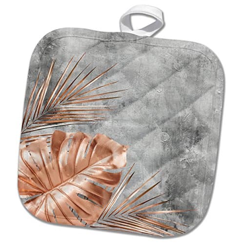 3dRose PHL_275197_1 Pot Holders, 8 x 8, White