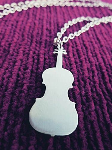 Violin Silhouette Pendant Necklace