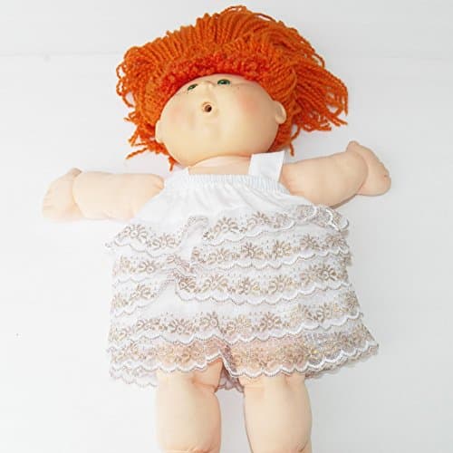 Cabbage Patch KIDS 16 inch doll clothes handmade ivory ruffled summer dress
