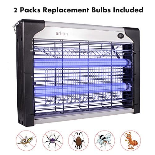 arlion Bug Zapper 20W Electronic Indoor Insect Killer with 2 Free Replacement Bulbs