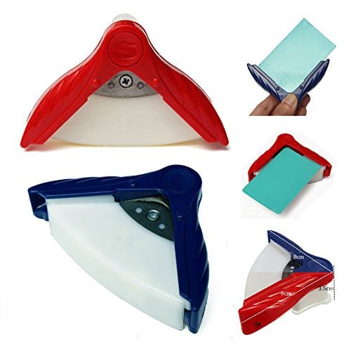 Angle Corner Rounder Paper Trimmer Punch Card Puncher Cut Scrapebooking Cutter Tool Craft DIY Clipper Round Office Stationery Red
