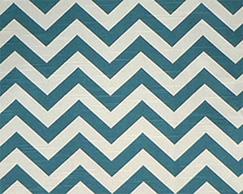 Fabric Shower Curtain - ZIGZAG AQUARIUS - 72" Width x (72", 74", 78", 84", 90", 96") Length