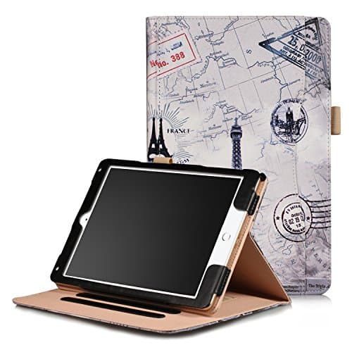 iPad 9.7 Inch 2018 2017/iPad Air 2/iPad Air PU Leather Case- Anvas [Large Pocket] Stand Shell Multi-View Cover,Auto Wake/Sleep for Apple iPad 6th/5th Gen, iPad Air 1 2,Tower