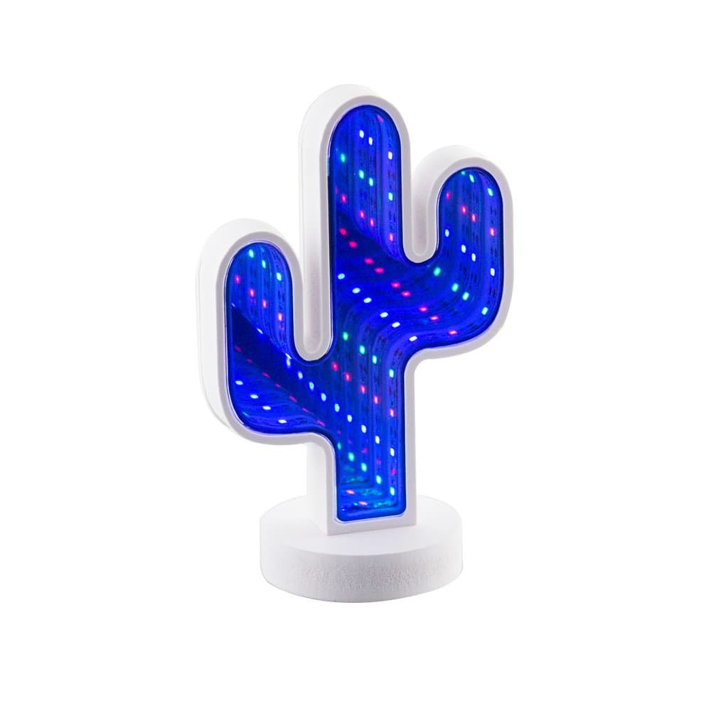 Chibuy USB CactusLed Light Infinity Mirror Tunnel Lamp Mirror Tunnel Light Home LED Decoration Light Sign Illusion Mirror Lamp