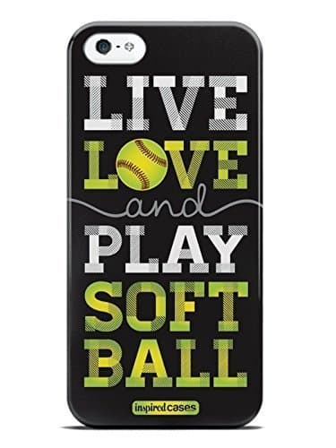 LES Custom Textured Live Love & Play Softball Case Iphone 6 Protective Phone Case