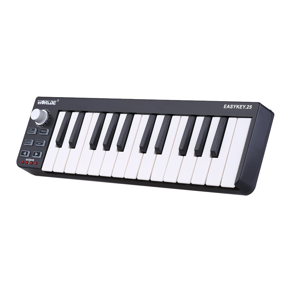 ammoon Worlde Easykey 25 Portable Keyboard Mini 25-Key USB MIDI Controller