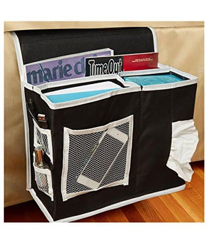 Gobuy Bedside Sofa Caddy Oxford Fabric Storage Bag Accessory TV Remote Book Organizer Box