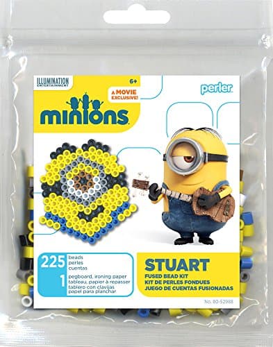 Perler Beads 80-52988 Minions Perler Stuart Activity Trial Size Kit, Yellow