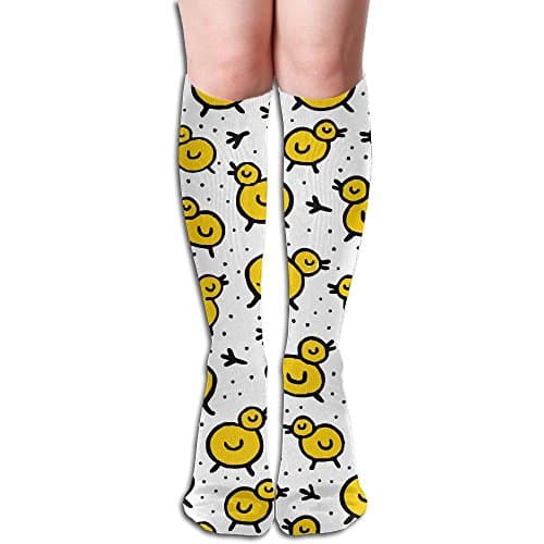 Cute Chick Bany Chicken Unisex Athletic Over The Calf Compression Crew Socks