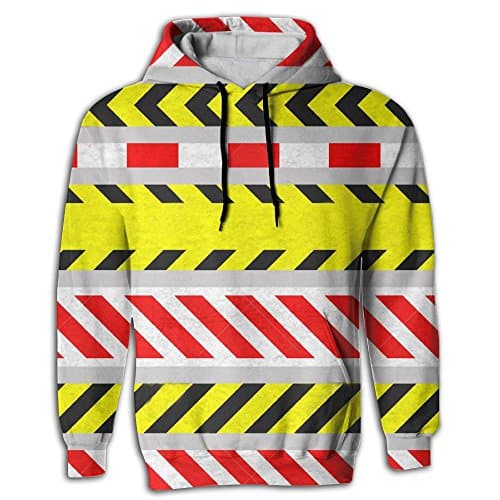 EURJFHSA Caution Tape Men Cute Lightweight Long Sleeve Jogger Pullover Hoodie Sweatshirts Sweatshirt For Men