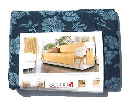Via Roma 60 sofa cover/sofa cover 2 seater shield meas. Seat 110cm blue foloreale pattern