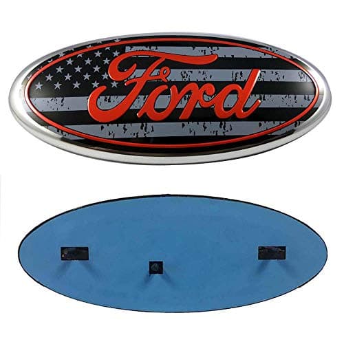 2004-2014 Ford F150 Front Grille Tailgate Emblem, Oval 9"X3.5", American Flag Decal Badge Nameplate Also Fits for 04-14 F250 F350, 11-14 Edge, 11-16 Explorer, 06-11 Ranger