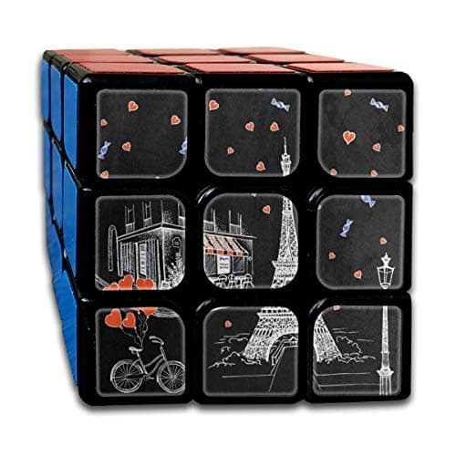 Rubiks Cube Fresh Lemon Fruit Unique Speed Cube 3x3 Smooth Magic Square Puzzle Game Black