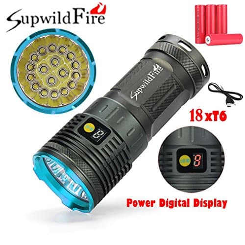 Digital LED flashlight - Diadia Supwildfire 55000LM LED Power & Mode Digital Display Hunting Flashlight for Biking, Hunting,Fishing, Emergencies and Home Repairing (Blue)