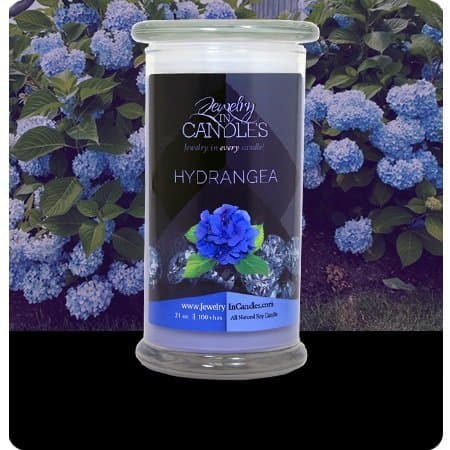 Jewelry In Candles ~ Hydrangea Candle
