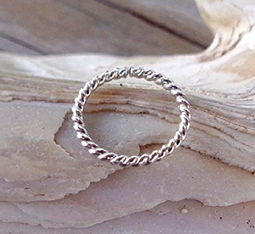 Septum Ring Twisted Nose Ring,Daith piercing ring,cartilage,helix,tragus,ear hoop earring