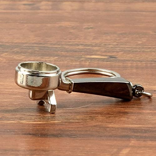 Coffee Tamper Handle Keychain Portable Zinc Alloy Keyring Coffeeware Tools Promotion Espresso Coffee Accessories Barista Gifts