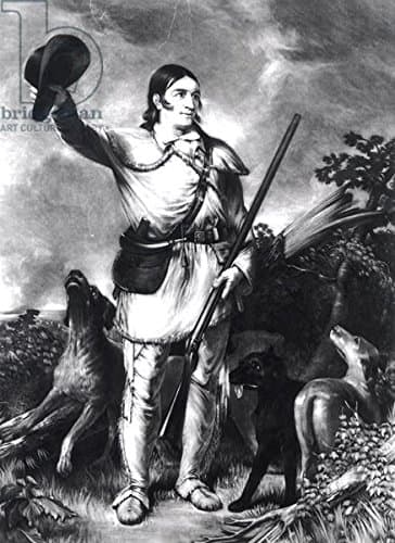 Colonel Davy Crockett, engraved by Charles Gilbert Stuart (c.1787 1813) c.1839 (Engraving) (144960), Aluminium-Dibond, 90 x 120 cm