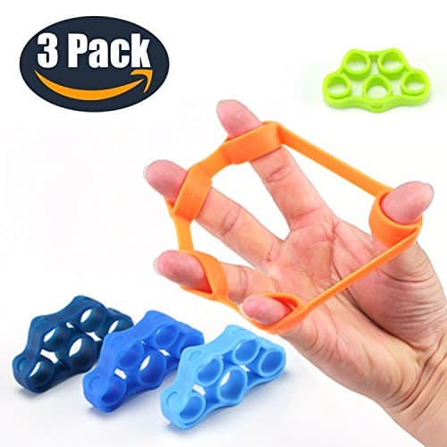 Finger Exerciser (3pcs) Finger Finger Grip Intensifier Strength Trainer Holdera Rthritis Carpal Tunnel Tunnel Exercise Guitar and Rock Climbing