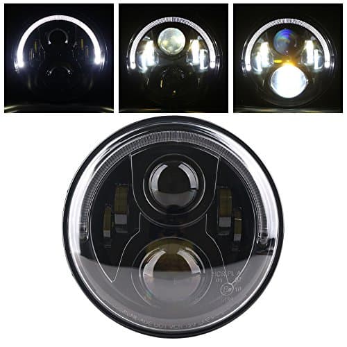 1pc Black 7 inch Motorcycle Projector led headlight Hi/Low Beam with DRL for Harley Davidson Motorcycle Headlamp