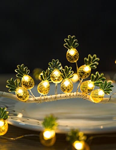 KAKANA Tropical Pracitices Sweets Pineapple LED Decorative String Lights 10ft 30 leds for Summer Parties, Bar, Beach, Bedroom, Living Room, Swimming Pool, Outdoor, Wedding, Ceremony Decorting